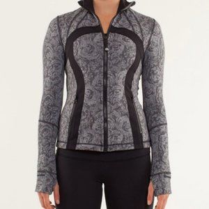 Lululemon Define Jacket Brushed Rose Herringbone Black